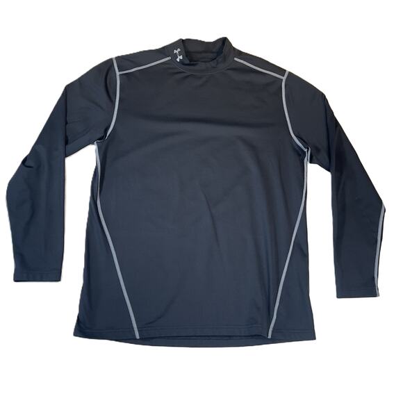 Under Armour Cold Gear Workout Shirt Men's XL FITTED Stretchy Compression Black - Picture 1 of 12